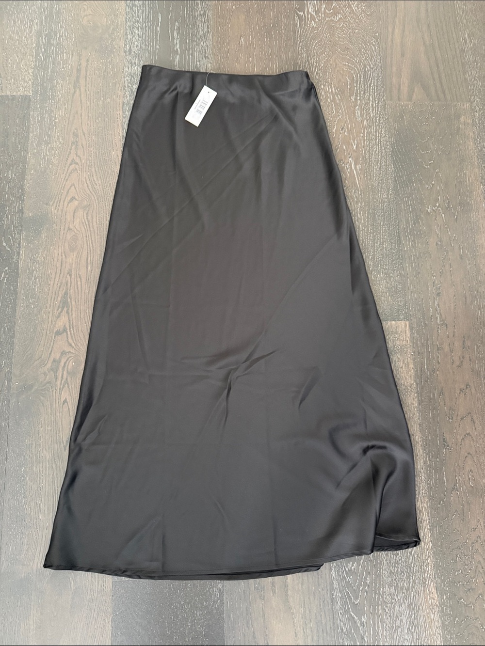 NWT Renee C black Satin maxi Skirt